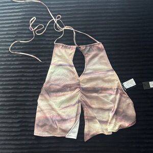 Motel Rocks Pastel Tie-Dye Halter Bandeau Top